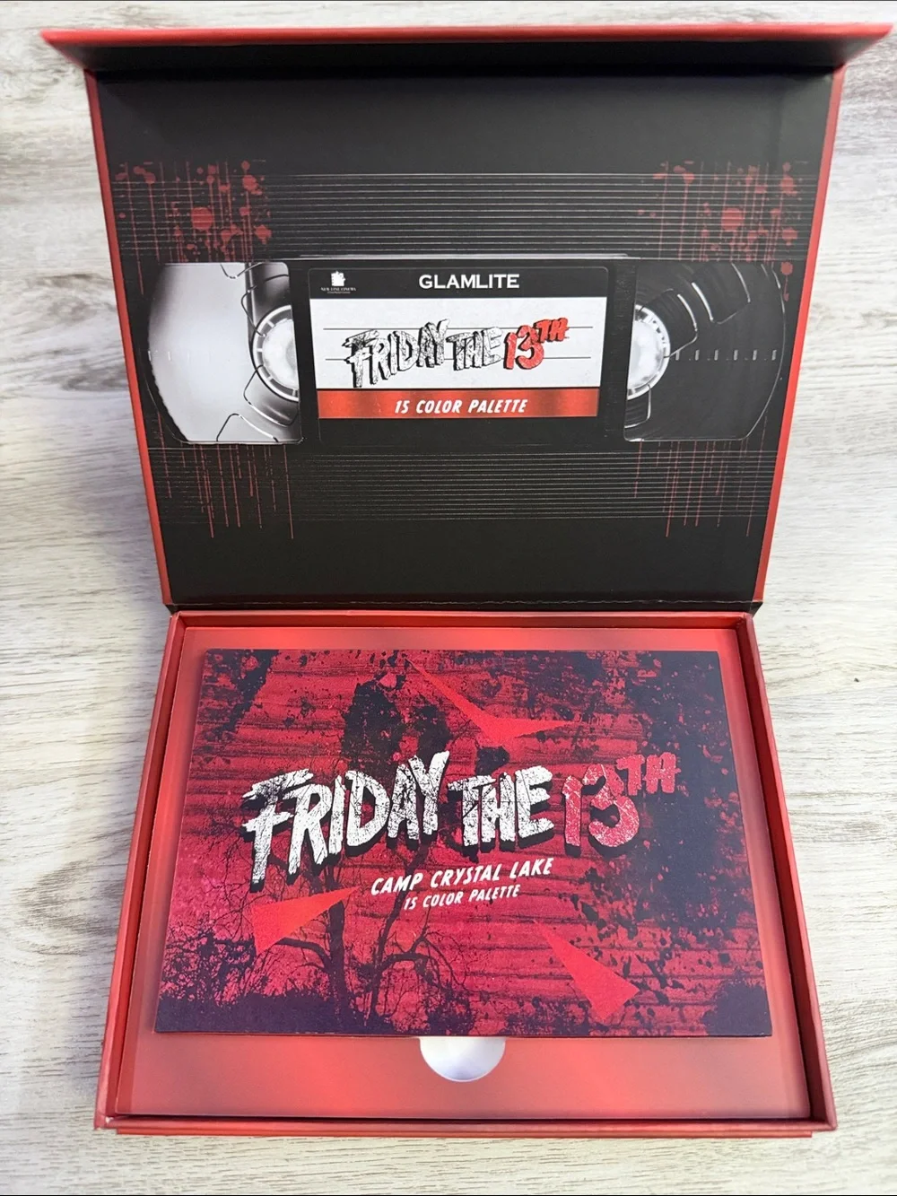Glamlite Friday the 13th Camp Crystal Lake Eyeshadow Palette - Red